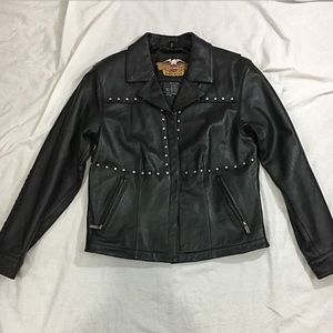 Vintage Harley Davidson studded jacket.